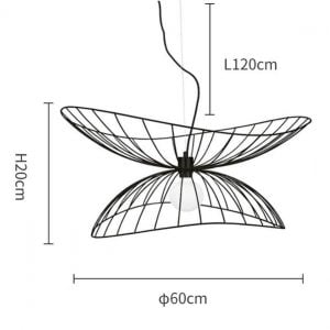 Ray metal pendant light
