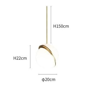 Lampada a sospensione a mezzaluna